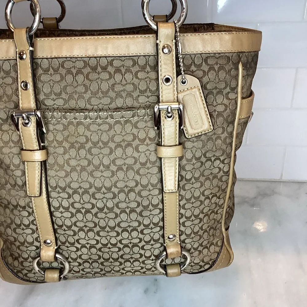 Coach Bag Purse Handbag Signature Mini C Jacquard EW Gallery Tote Pocketbook